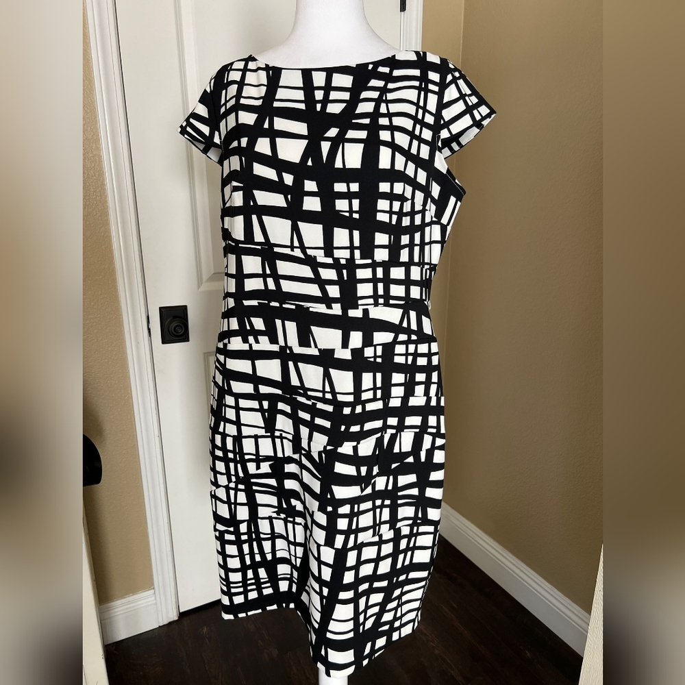 Cb Established 1962 Black and White Dress,  Size 16